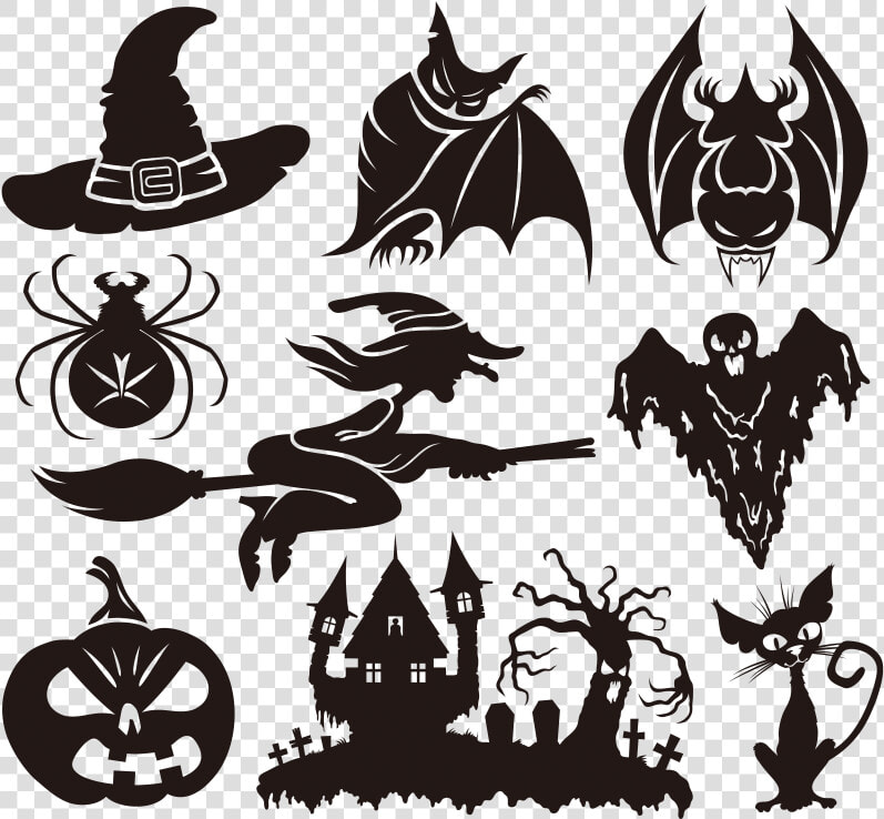 Halloween Royalty Free Jack O Lantern Clip Art   Halloween Black And White Stickers  HD Png DownloadTransparent PNG