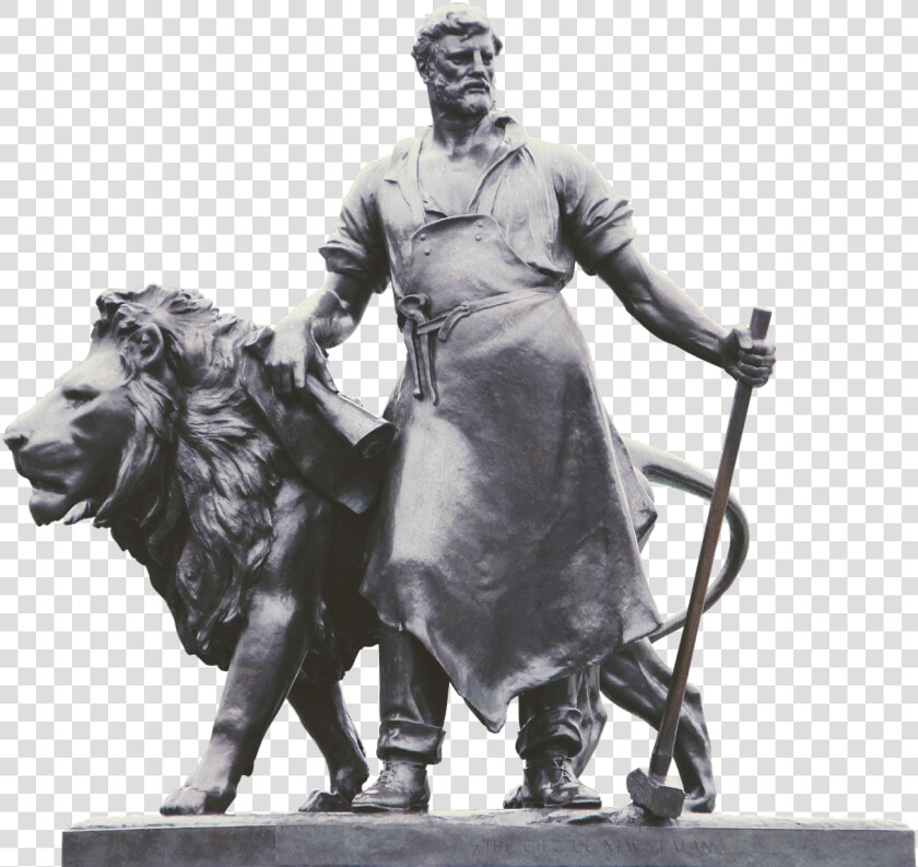 Statue Lion Blacksmith Free Picture   Blacksmith And Lion Sculpture  HD Png DownloadTransparent PNG