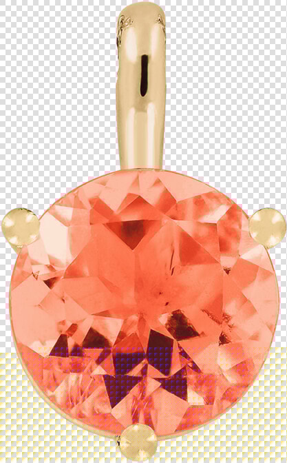 Pendant 3 Prongs Fire Opal Orange In Rose Gold   Diamond  HD Png DownloadTransparent PNG