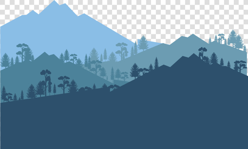 Cloud Forest Euclidean Vector Tree   Silhouette Illustration Vector Forest  HD Png DownloadTransparent PNG