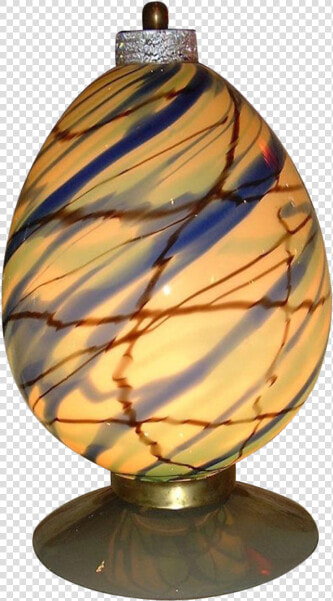 Andromeda 1970s Vintage Egg shape Gray Blue Yellow   Stained Glass  HD Png DownloadTransparent PNG