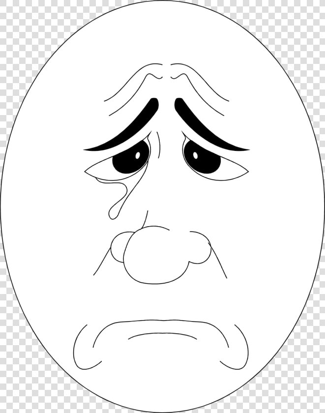 Sad Face Stock Photo A Sad Face Clipart   Sad Face Free Cliparts Black And White  HD Png DownloadTransparent PNG