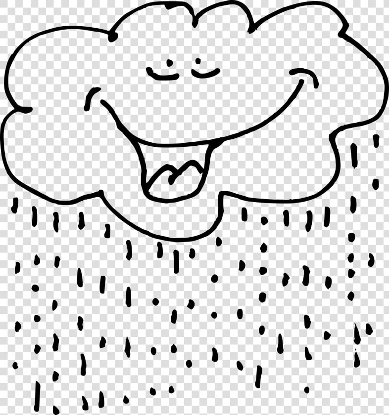 Cloud light Rain Clip Arts   Rain Black And White Clipart  HD Png DownloadTransparent PNG
