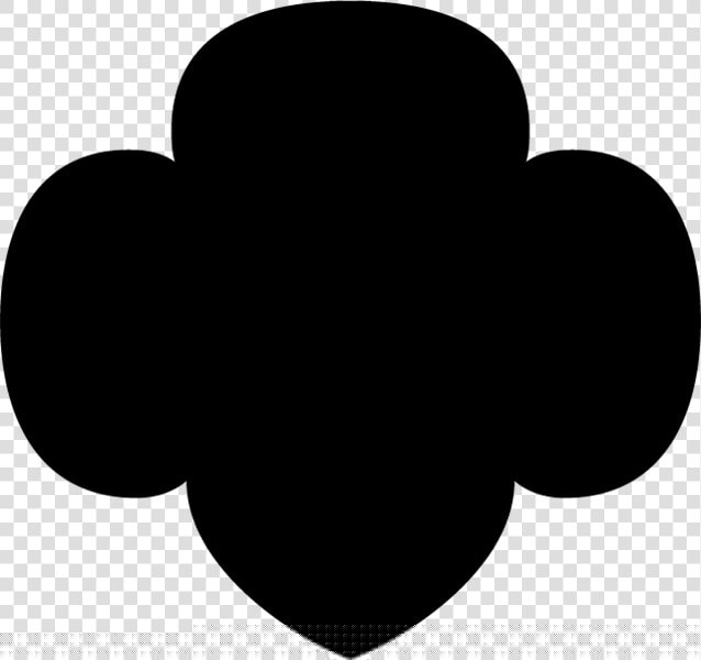 Girl Scout Trefoil black   Girl Scout Logo  HD Png DownloadTransparent PNG