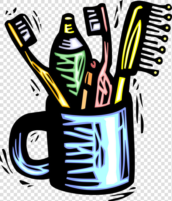 Vector Illustration Of Personal Hygiene And Grooming   Tooth Brush And Comb  HD Png DownloadTransparent PNG