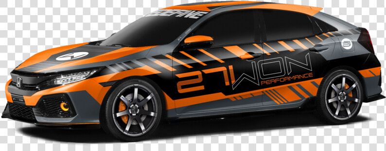 27won Vehicle Wrap Mockup 2017 Civic Front9 Web   10th Gen Civic Modded  HD Png DownloadTransparent PNG