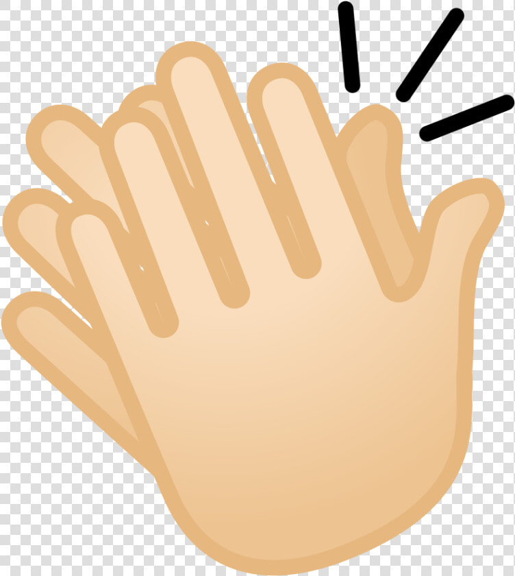 Clapping Hands Light Skin Tone Icon   Transparent Clap Emoji  HD Png DownloadTransparent PNG
