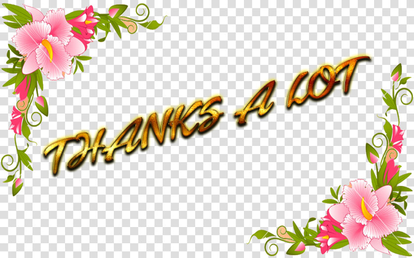 Thanks A Lot Png Free Download   Flower Page Border Designs  Transparent PngTransparent PNG