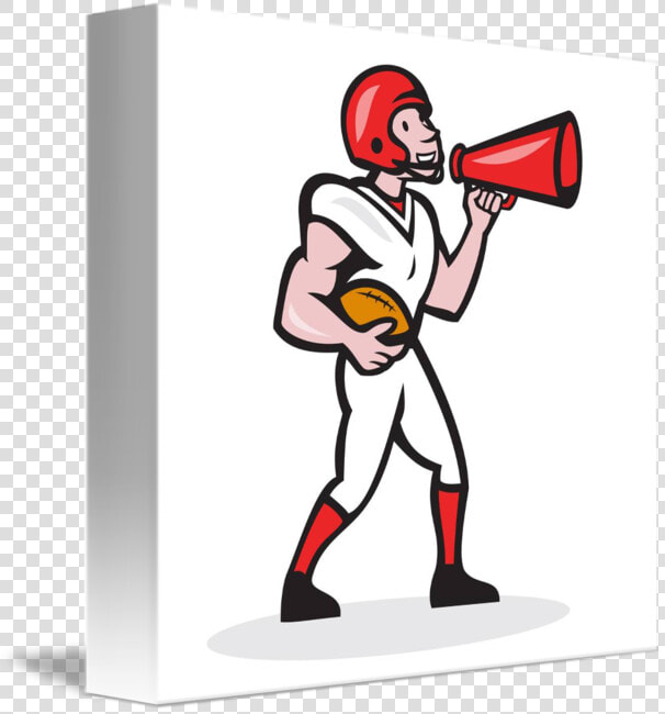 American Football Quarterback Bullhorn Isolated Ca   Quarterback Image Cartoon  HD Png DownloadTransparent PNG