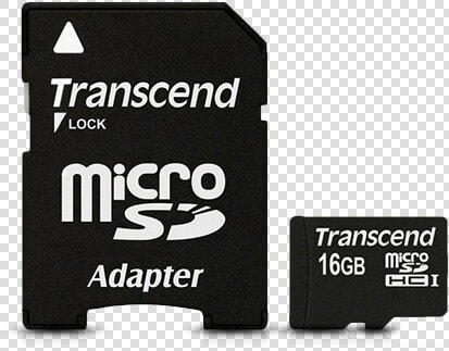 16gb Microsd Transcend Sd Adapter   Micro Sd  HD Png DownloadTransparent PNG