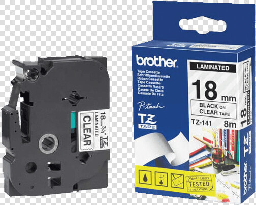 Brother P Touch Tapes  18 Mm  Black On Clear Tape   Brother Tz 211  HD Png DownloadTransparent PNG
