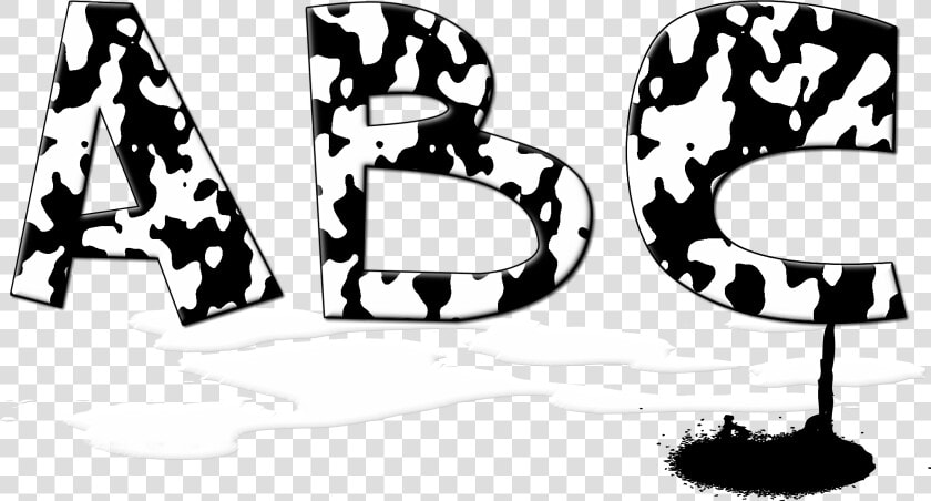 Abc Letter Letters Font Patches   Fonte Vaca  HD Png DownloadTransparent PNG