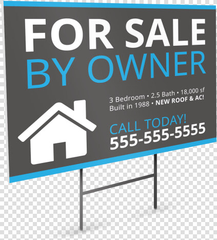 For Sale By Owner Yard Sign Template Preview   Real Estate Signs Templates  HD Png DownloadTransparent PNG