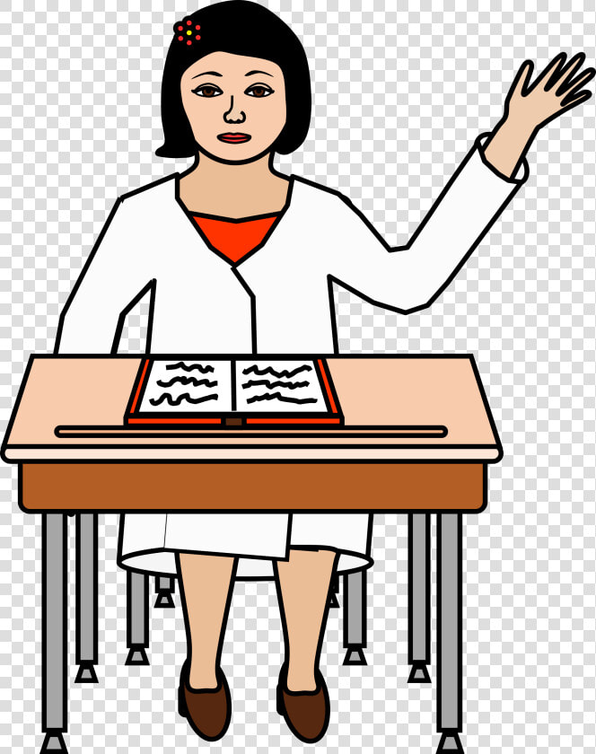 Standing human Behavior girl   Desk Clipart  HD Png DownloadTransparent PNG
