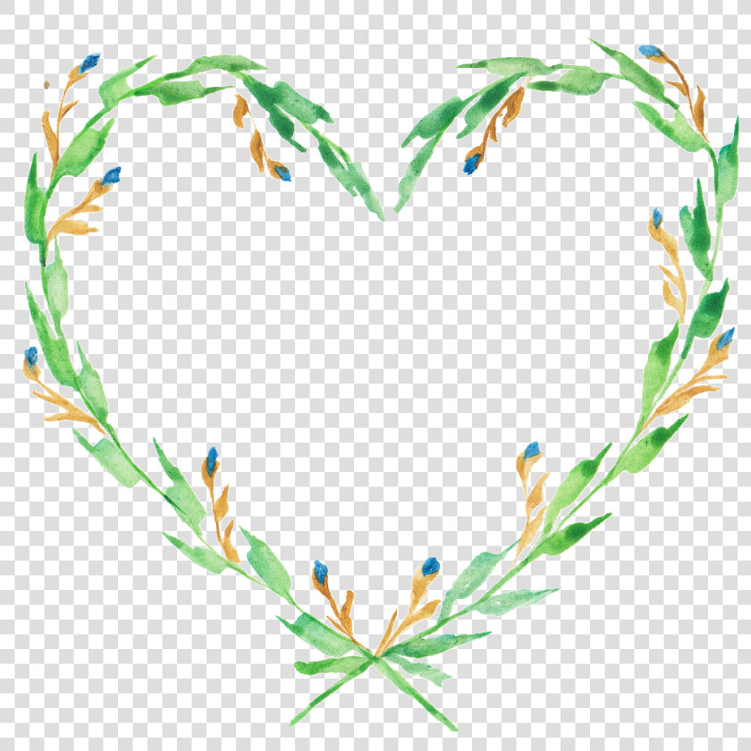 Green Leafy Wreath Of Transparent Love   Garland  HD Png DownloadTransparent PNG