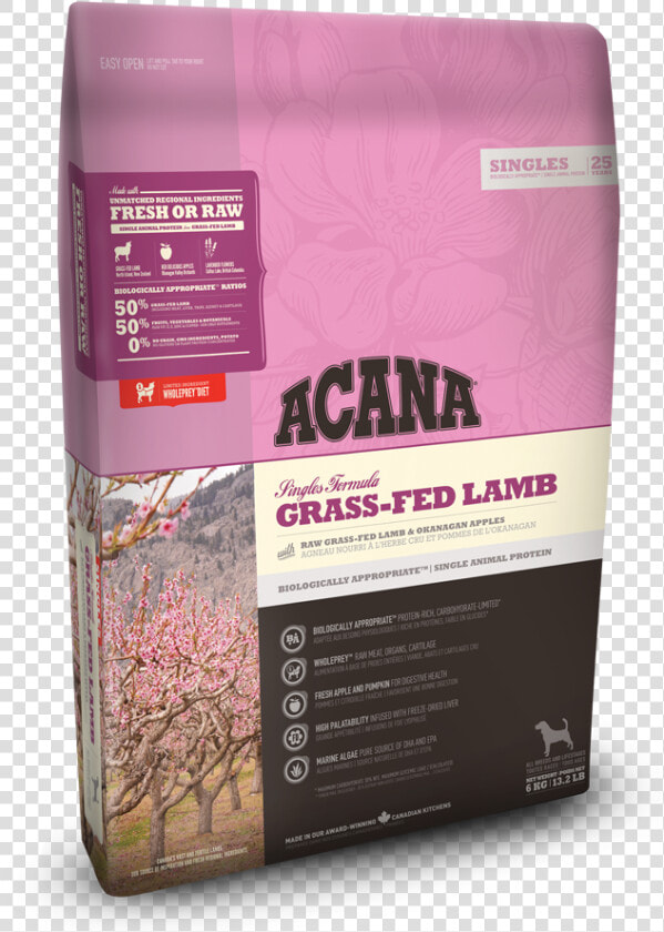 Acana Singles Grass Fed Lamb  HD Png DownloadTransparent PNG