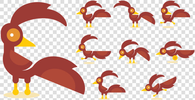 Roadrunner Cartoon Vectors   Roadrunner Bird Running Clipart Desert  HD Png DownloadTransparent PNG