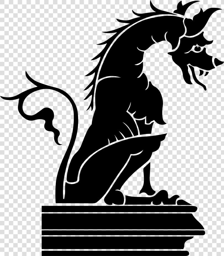 Dragon Statue Silhouette Clip Arts   Ilustrasi Gambar Naga  HD Png DownloadTransparent PNG