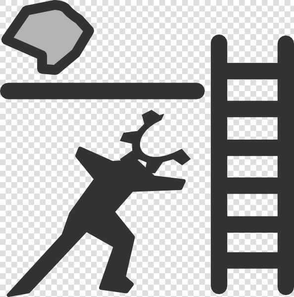 Vector Stock Climbing A Ladder Clipart   Silhouette Ladder Vector  HD Png DownloadTransparent PNG