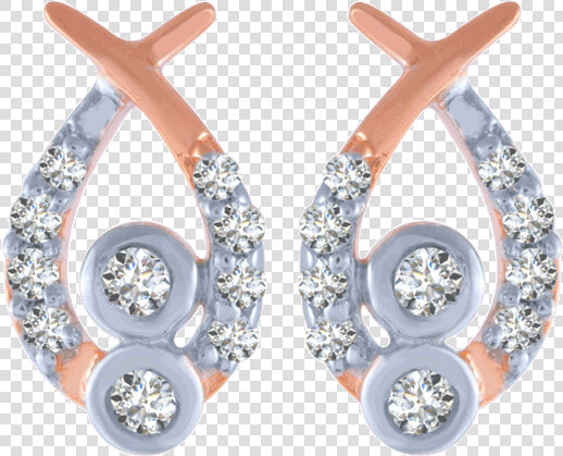 14kt Rose Gold And Diamond Stud Earrings For Women   Earrings  HD Png DownloadTransparent PNG