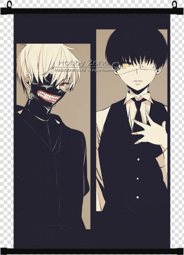 Anime Tokyo Ghoul Ken Kaneki Wall Scroll   Tokyo Ghoul  HD Png DownloadTransparent PNG