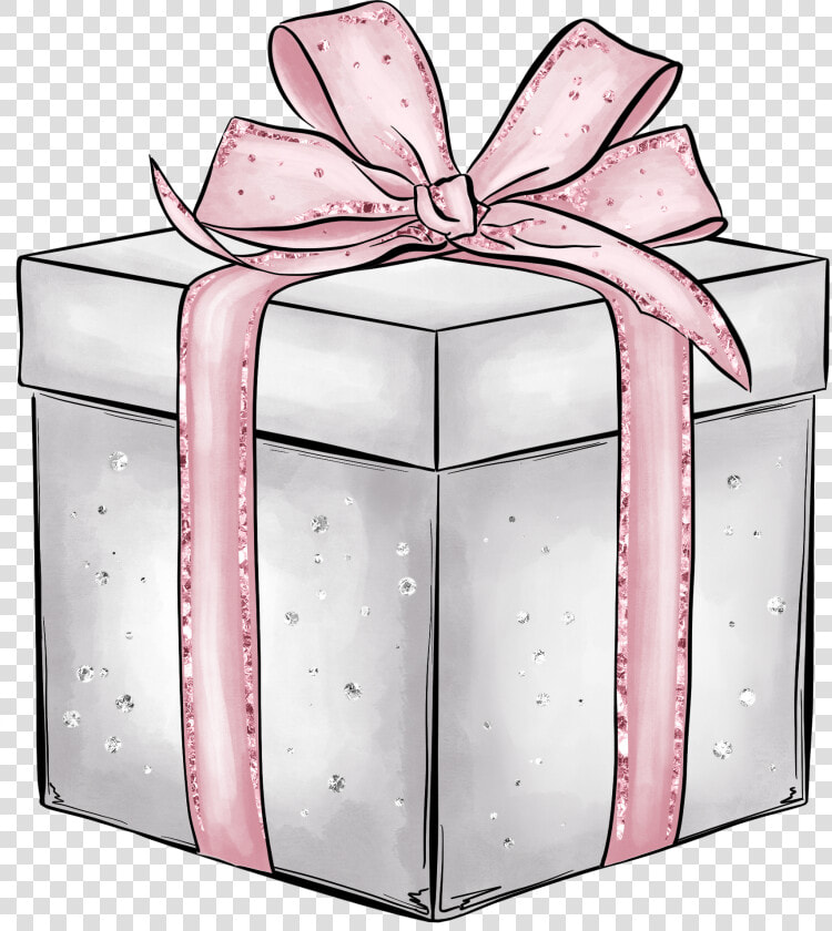  giftbox  present  gift  wrapped  bow  ribbonbow  silver  HD Png DownloadTransparent PNG