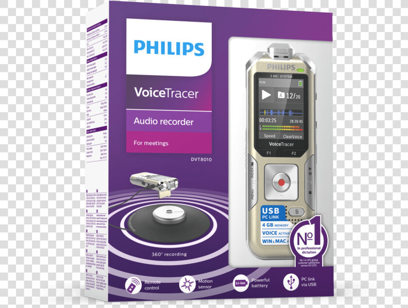 Voicetracer Audio Recorder   Philips Dvt 8010  HD Png DownloadTransparent PNG