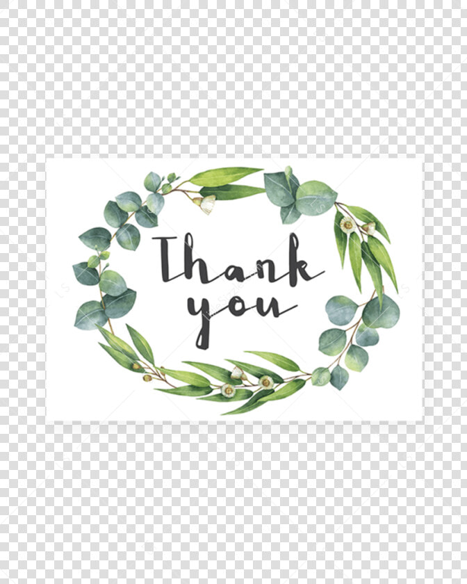 Transparent Green Wreath Png   Free Printable Thank You Leaf Cards  Png DownloadTransparent PNG