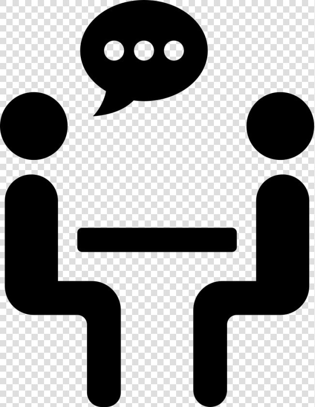 Two Persons Talking Sharing Sitting On A Table   Icono Face To Face  HD Png DownloadTransparent PNG