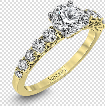 18k Yellow Gold Engagement Ring   Engagement Ring  HD Png DownloadTransparent PNG