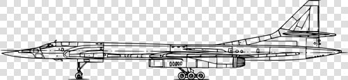 Tupolev 160 Aircraft Side View Vector Clip Art   Technical Drawing  HD Png DownloadTransparent PNG