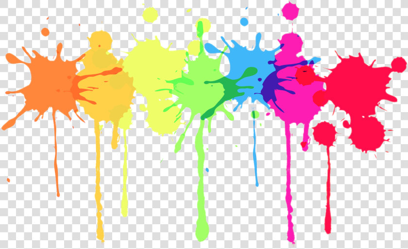Multicolour Paint Splatter   Splatter Paint Clipart  HD Png DownloadTransparent PNG