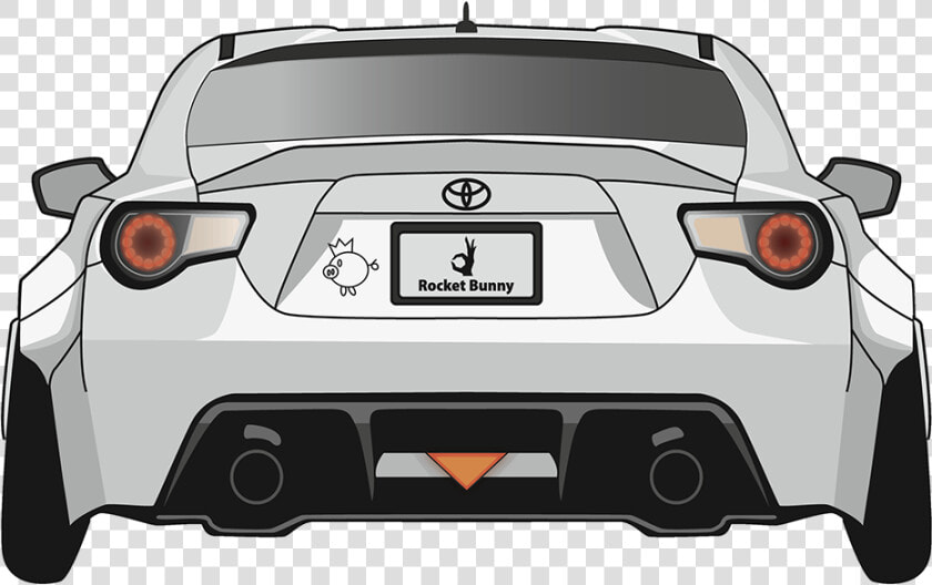 Toyota Gt 86 Rocket Bunny Illustration   Toyota 86 Cartoon  HD Png DownloadTransparent PNG