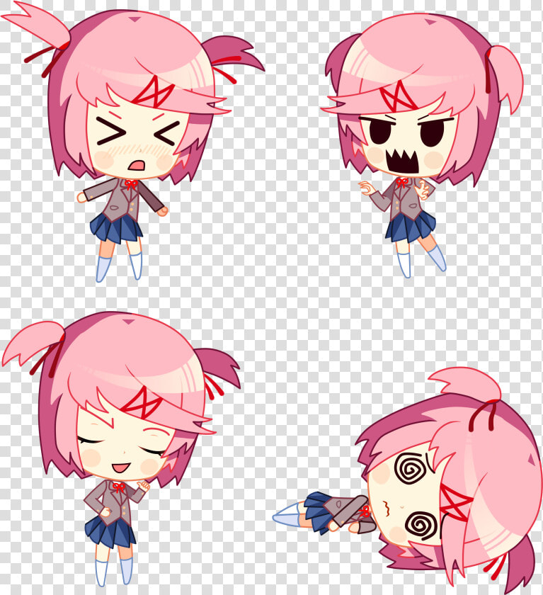 Hd Natsuki Chibis From My Comic   Chibi Cute Natsuki Fanart  HD Png DownloadTransparent PNG