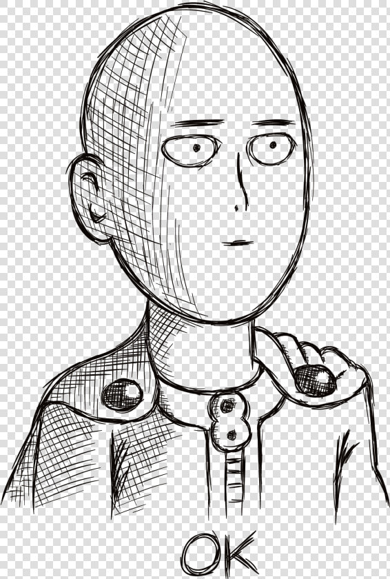 Saitama Ok Face Png   Transparent Saitama Face  Png DownloadTransparent PNG