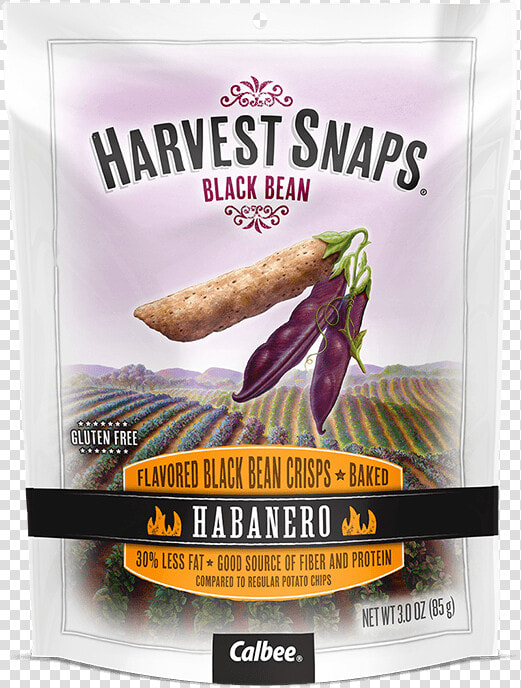 Harvest Snaps Habanero Black Bean Crisps   Harvest Snaps Black Bean  HD Png DownloadTransparent PNG