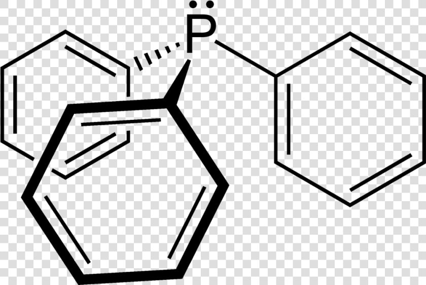 Triphenylphosphine 2d Skeletal Smokefoot Style   P Methyl Anilinium Cation  HD Png DownloadTransparent PNG