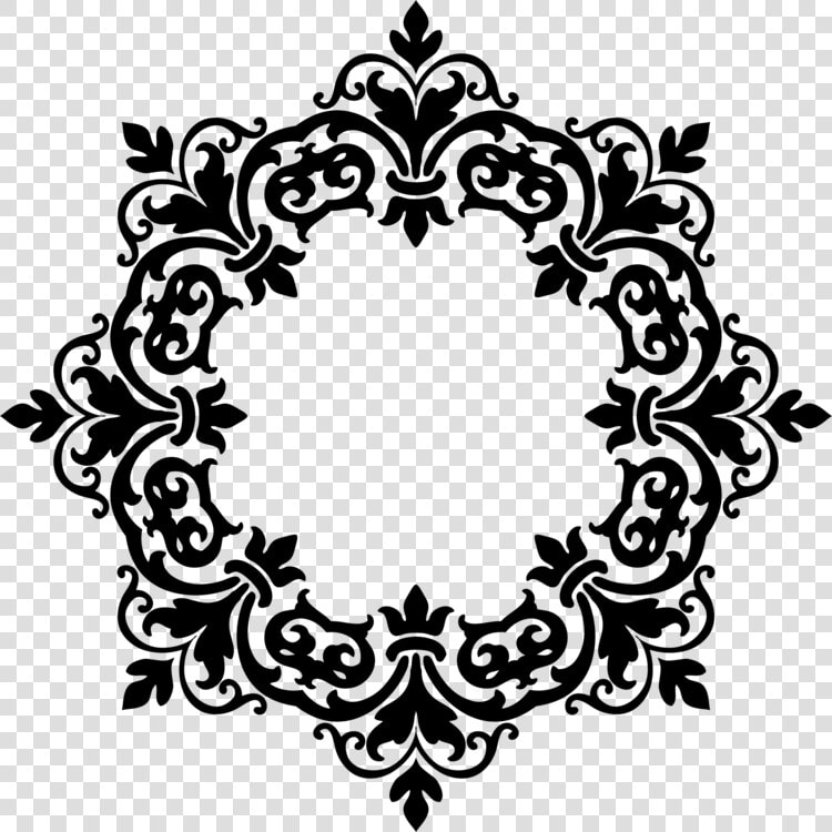 Corners Vector Damask   Border Black And White Pattern Design  HD Png DownloadTransparent PNG