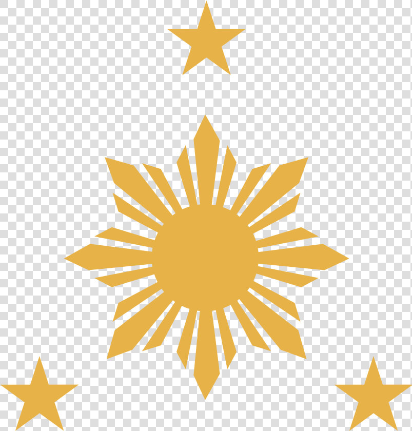 Philippine Flag Sun And Stars  HD Png DownloadTransparent PNG