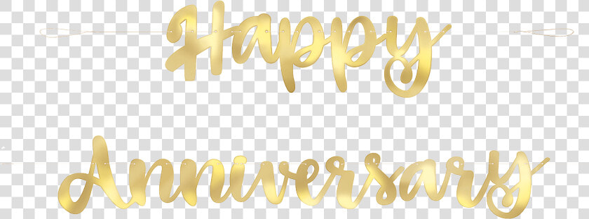 Happy Anniversary Script Banner Gold   Calligraphy  HD Png DownloadTransparent PNG
