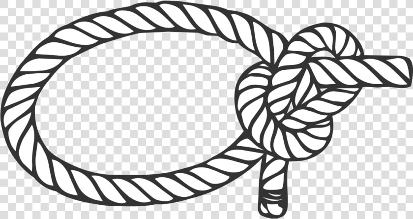 Knot Clipart Bowline Knot   Bowline Knot Black And White  HD Png DownloadTransparent PNG