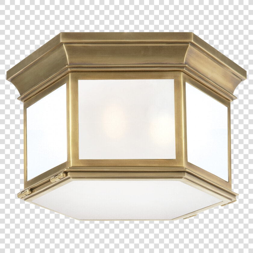 Club Large Hexagonal Flush Mount In Antique burn   Visual Comfort E f  Chapman Club Flush Mount Glass  HD Png DownloadTransparent PNG