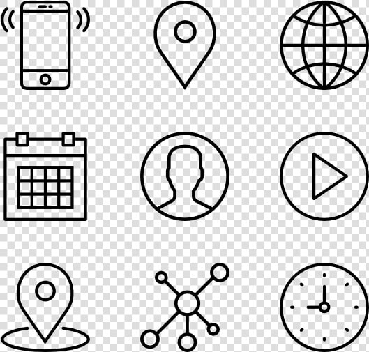 Essential Set   Email Phone Address Icons  HD Png DownloadTransparent PNG