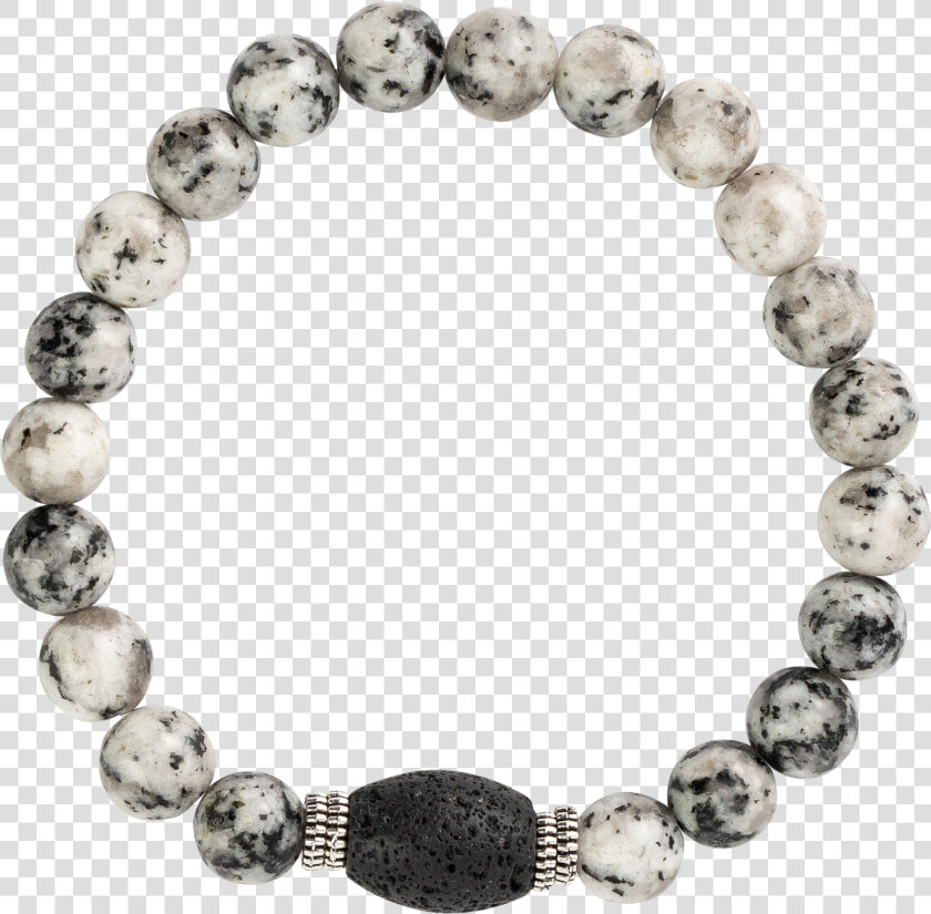  dalmation Stones Oblong Lava Bead   Necklace  HD Png DownloadTransparent PNG