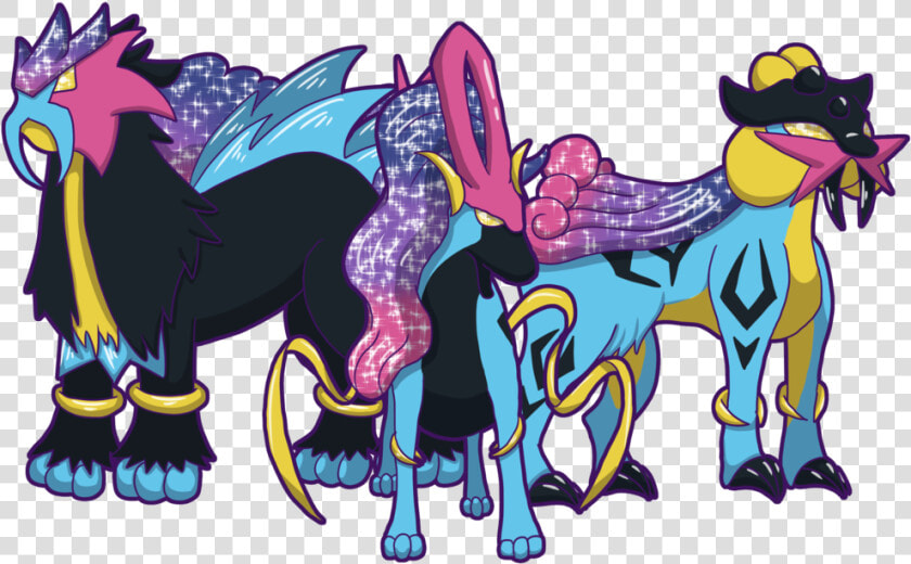 Cosmic Beaststhe 3 Legendary Dogs From The Johto Region    Cartoon  HD Png DownloadTransparent PNG