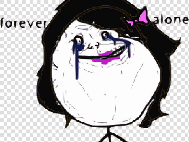 Transparent Forever Alone Face Png   Forever Alone Girl Meme  Png DownloadTransparent PNG