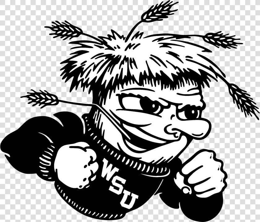 Wichita State Shockers Logo Black And White   Mascot Wichita State University Logo  HD Png DownloadTransparent PNG