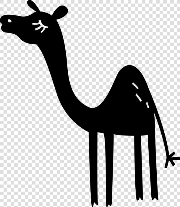 Vector Illustration Of Beast Of Burden Camel Dromedary   Giraffe  HD Png DownloadTransparent PNG