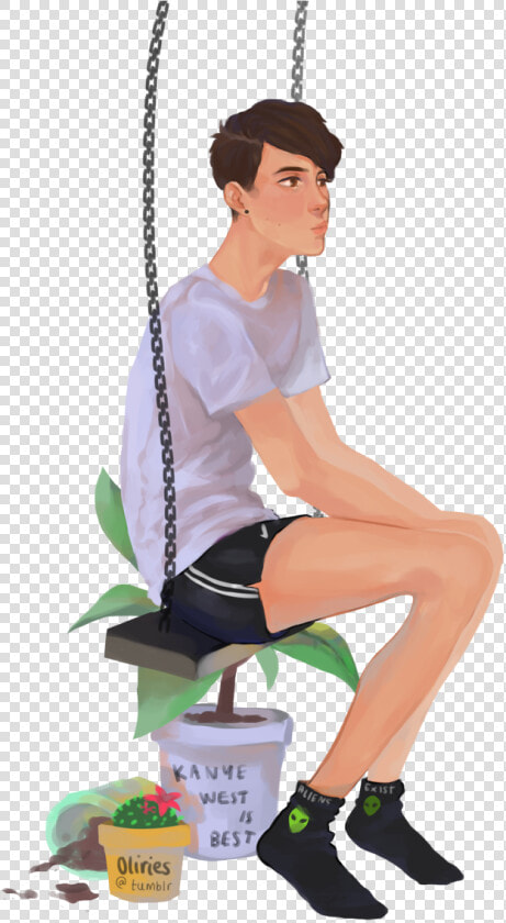 Plants Love Cactus Hatred Drawing   Sitting  HD Png DownloadTransparent PNG