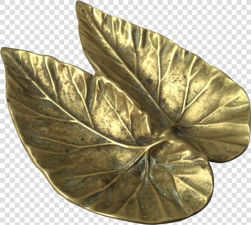 Virginia Metal Crafters Brass Begonia Leaf On Chairish   Bronze  HD Png DownloadTransparent PNG